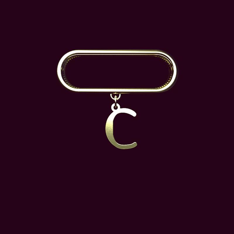 آویز ساعت طلا 18 عیار زنانه مدوپد مدل حرف c کد sl1 1589