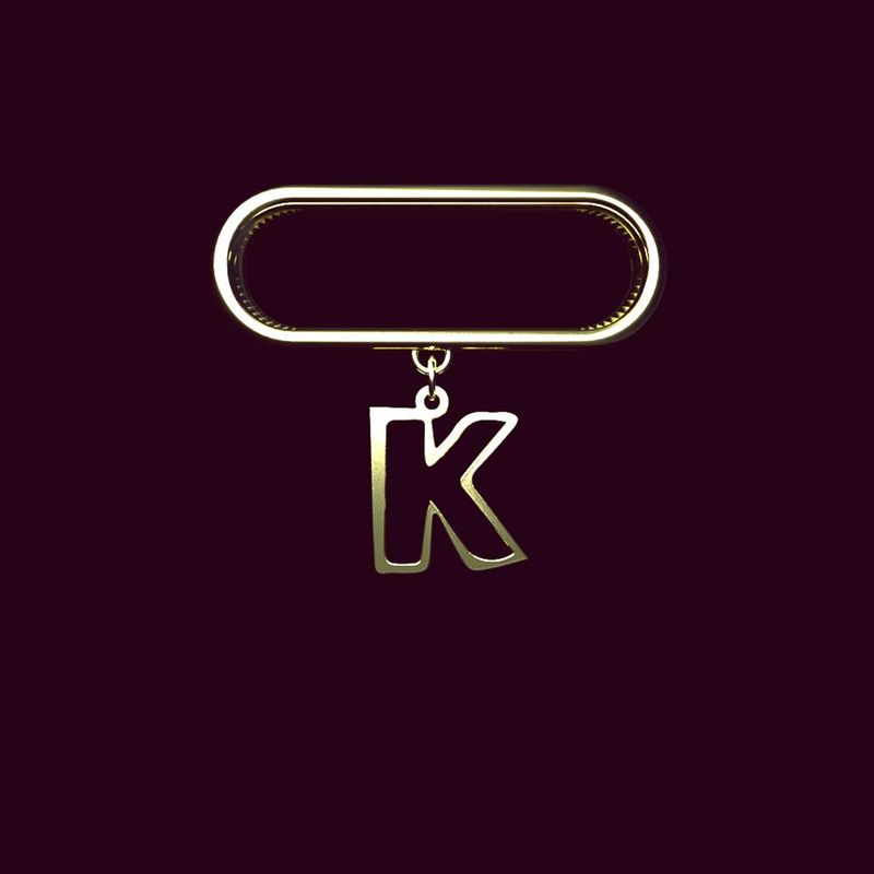 آویز ساعت طلا 18 عیار زنانه مدوپد مدل حرف k کد sl1 1391
