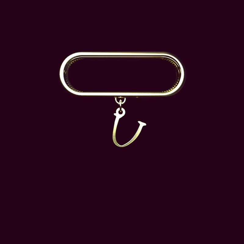 آویز ساعت طلا 18 عیار زنانه مدوپد مدل حرف u کد sl1 1685