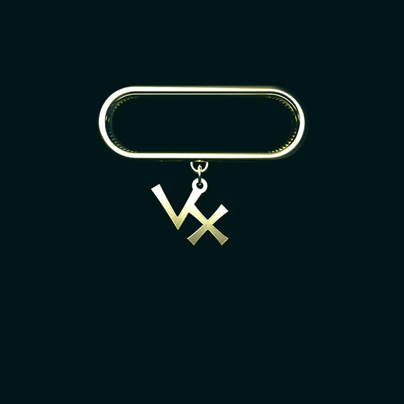 آویز ساعت طلا 18 عیار زنانه مدوپد مدل حروف vx کد sk1 1893