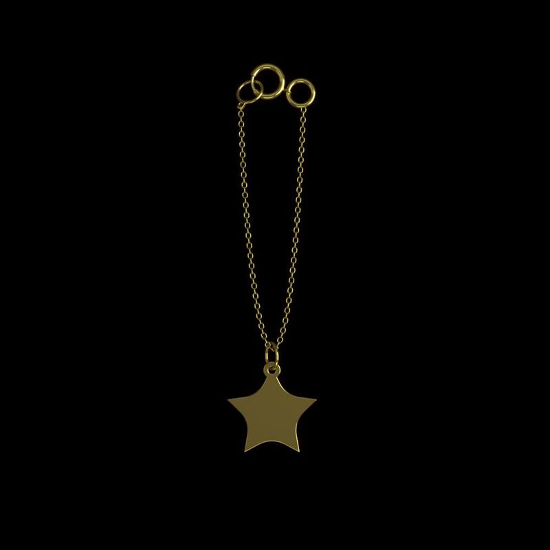 آویز ساعت طلا 18 عیار زنانه مدوپد مدل ستاره کد ca15535
