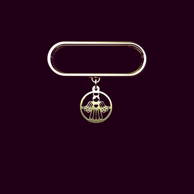 آویز ساعت طلا 18 عیار زنانه مدوپد مدل فرشته کد sd1 1652