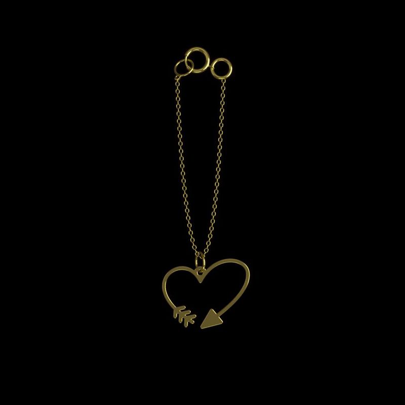 آویز ساعت طلا 18 عیار زنانه مدوپد مدل قلب کد ca17788