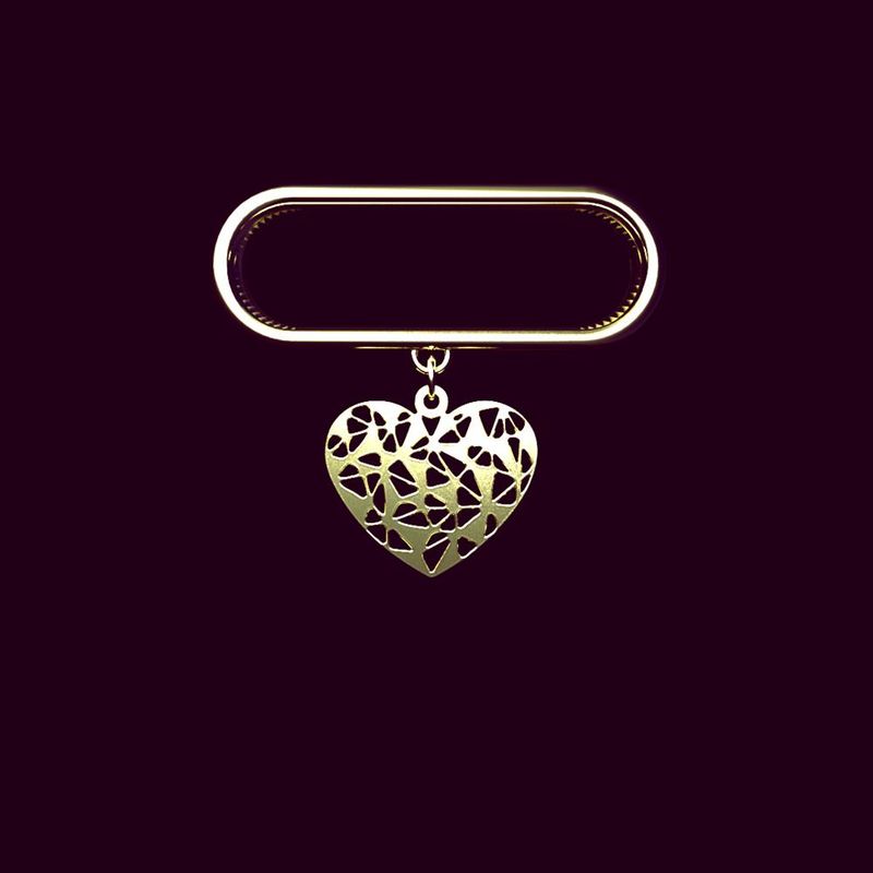آویز ساعت طلا 18 عیار زنانه مدوپد مدل قلب کد sd1 1478