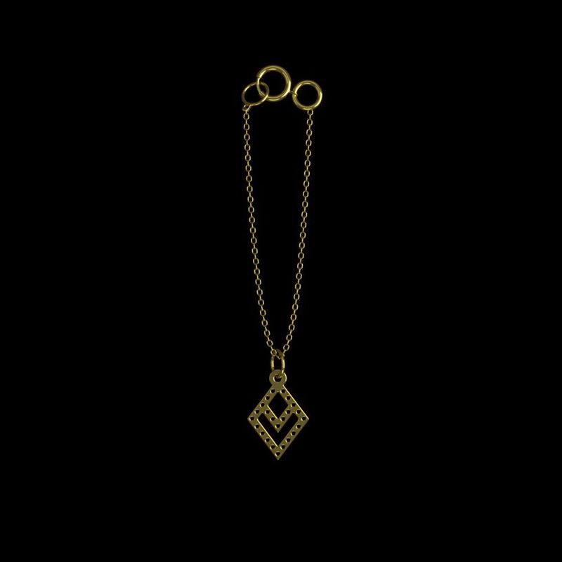 آویز ساعت طلا 18 عیار زنانه مدوپد مدل لوزی کد ca11060