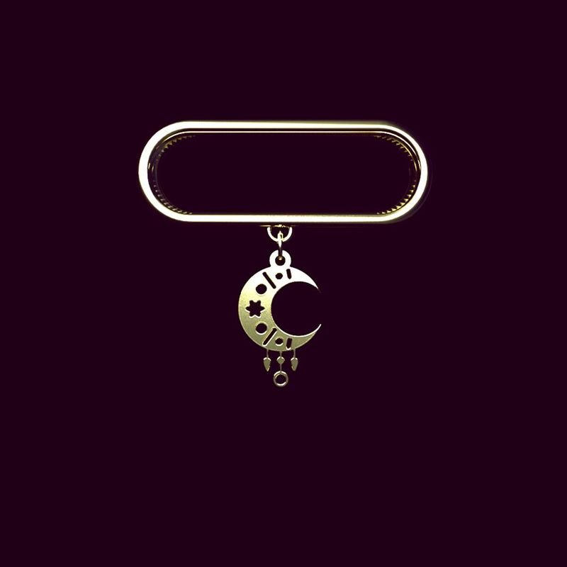 آویز ساعت طلا 18 عیار زنانه مدوپد مدل ماه کد sj1 1517