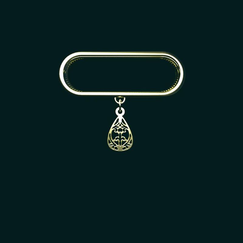 آویز ساعت طلا 18 عیار زنانه مدوپد مدل هندسی کد sg1 1389