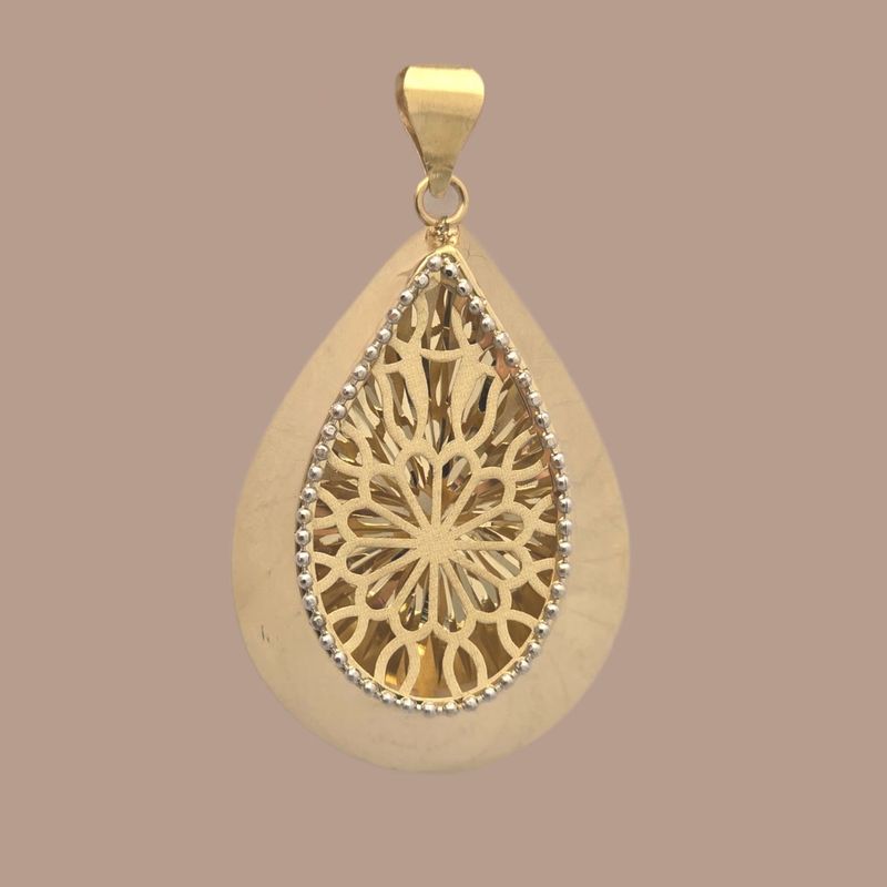 آویز طلا کم اجرت ۱۸ عیار زنانه گالری طلا و شمش برلیان مدل اشکی