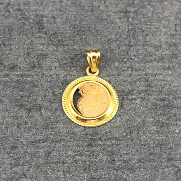 آویز گردنبند طلا 18 عیار دخترانه دوست خوب مدل dk865