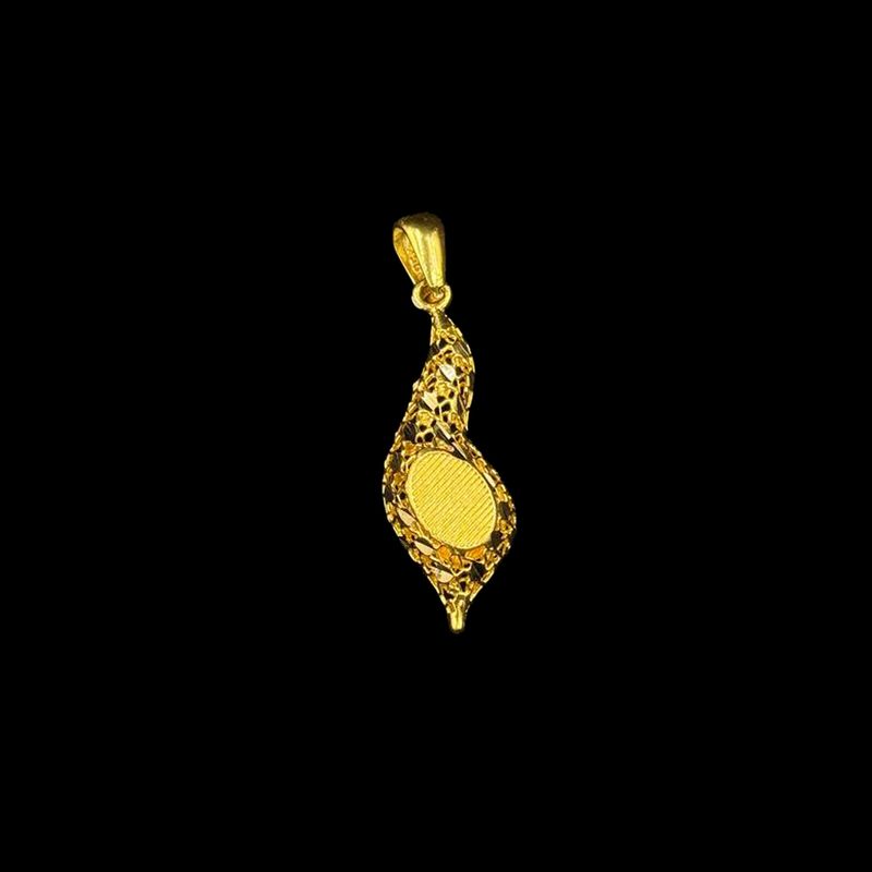 آویز گردنبند طلا کم اجرت 18 عیار زنانه ناریا مدل افرا کد 002