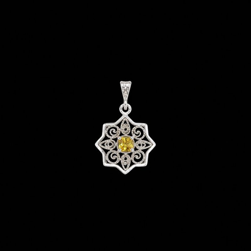 آویز گردنبند نقره زنانه مدل شمسه