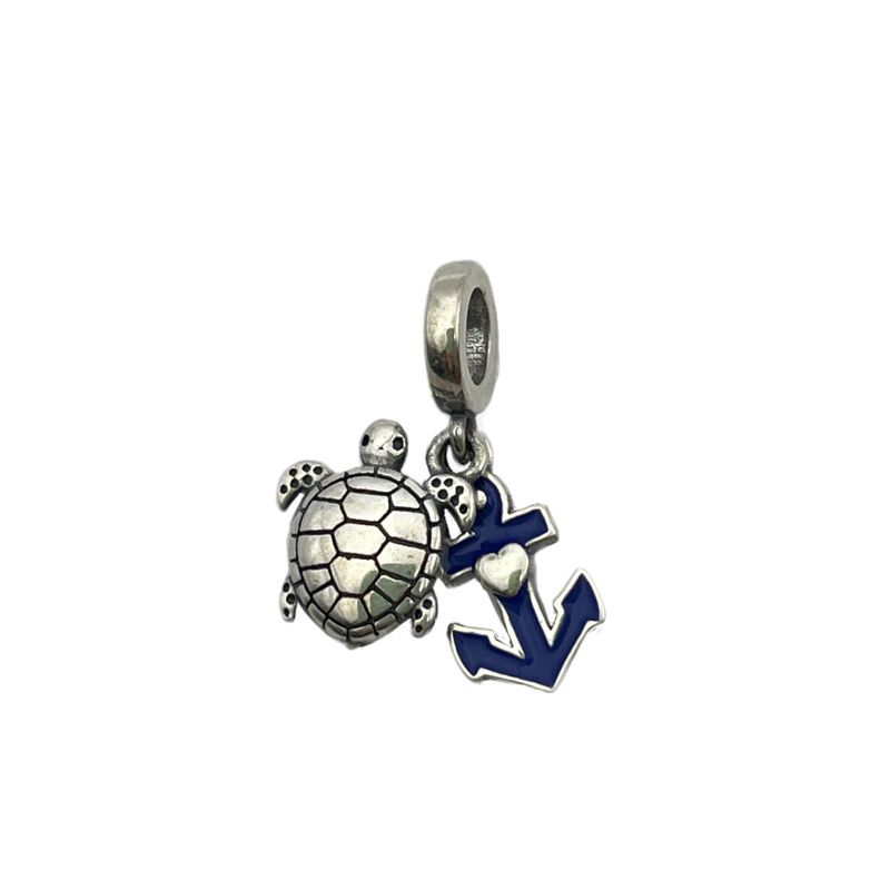 آویز گردنبند نقره زنانه پاندورا مدل anchor and turtle 65321