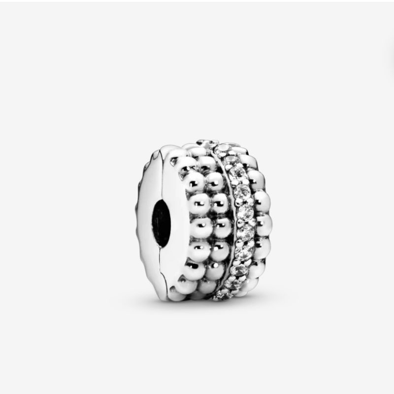 آویز گردنبند نقره زنانه پاندورا مدل beaded brilliance clip 65217