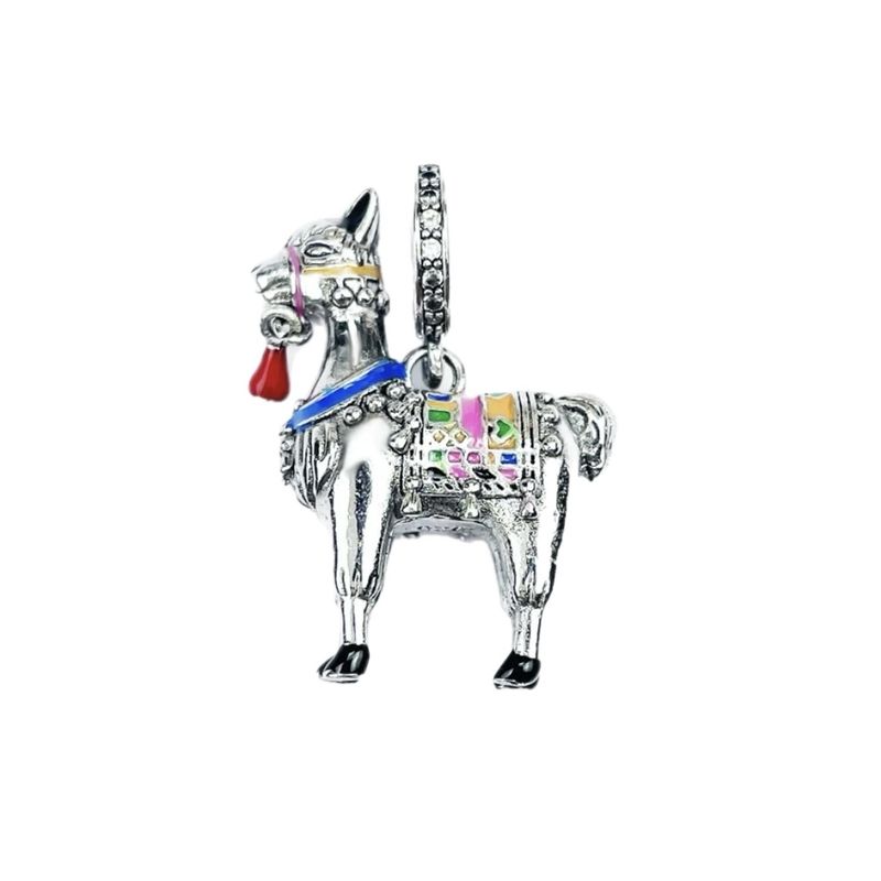آویز گردنبند نقره زنانه پاندورا مدل colourful decorated alpaca 65146