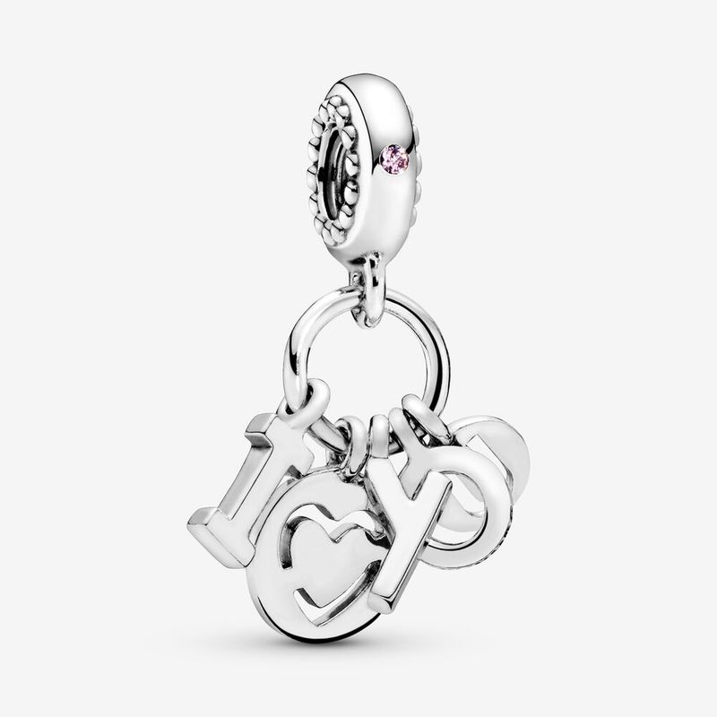 آویز گردنبند نقره زنانه پاندورا مدل i love you letters