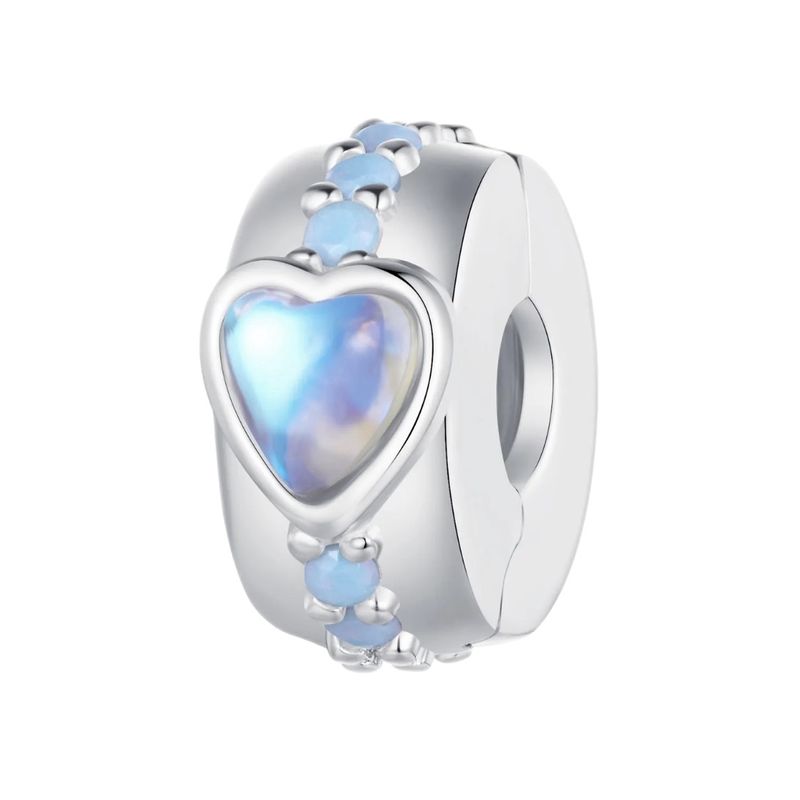 آویز گردنبند نقره زنانه پاندورا مدل magic heart clip 65261
