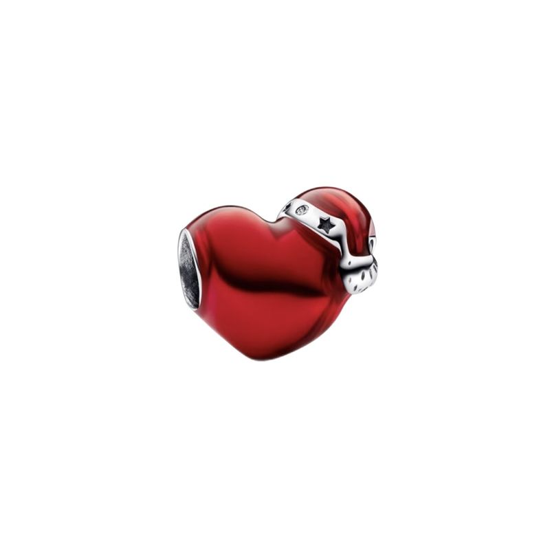 آویز گردنبند نقره زنانه پاندورا مدل metallic christmas heart 65170