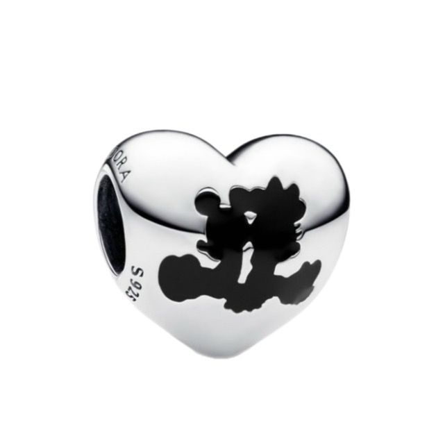 آویز گردنبند نقره زنانه پاندورا مدل mickey heart 65125