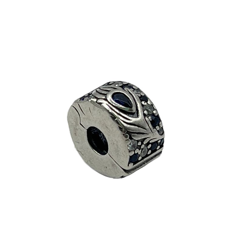 آویز گردنبند نقره زنانه پاندورا مدل pave feather clip 65356