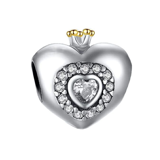 آویز گردنبند نقره زنانه پاندورا مدل princess heart