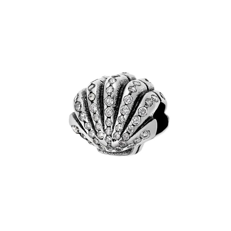 آویز گردنبند نقره زنانه پاندورا مدل shell charm 65204