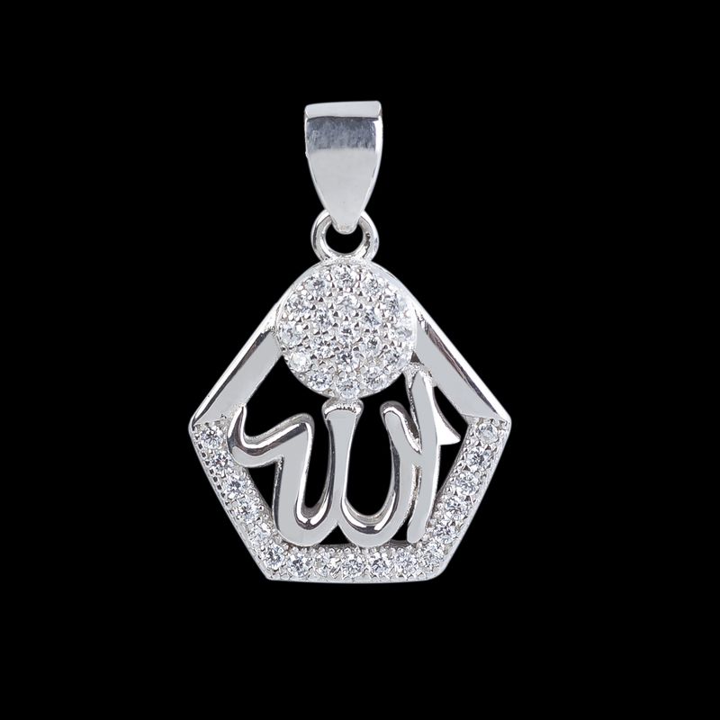 آویز گردنبند نقره مدل الله کد ng2603