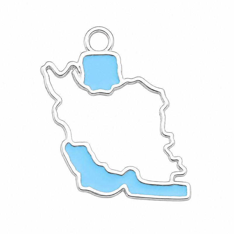 آویز گردنبند نقره مدل نقشه ایران