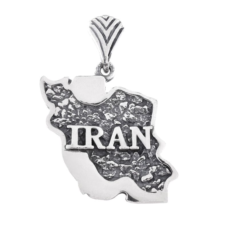 آویز گردنبند نقره مردانه مدل ایران کد slp 38