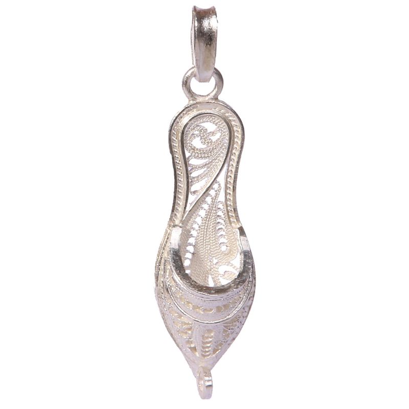 آویز گردنبند نقره ملیله طرح چارق کد rm17