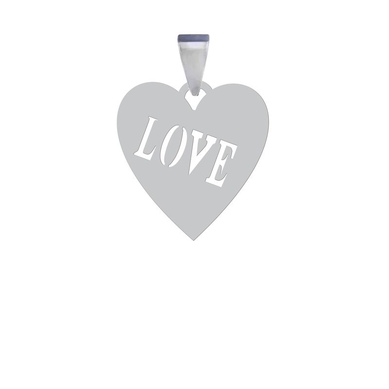 آویز گردنبند نقره هایکا مدل قلب و love کد anh 72