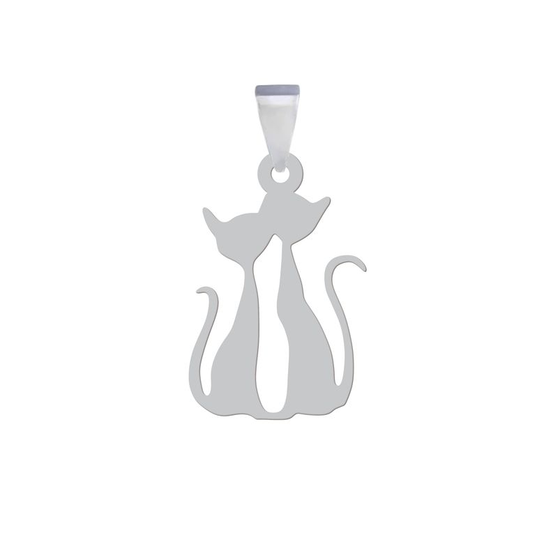 آویز گردنبند نقره هایکا مدل گربه کد an.h 235