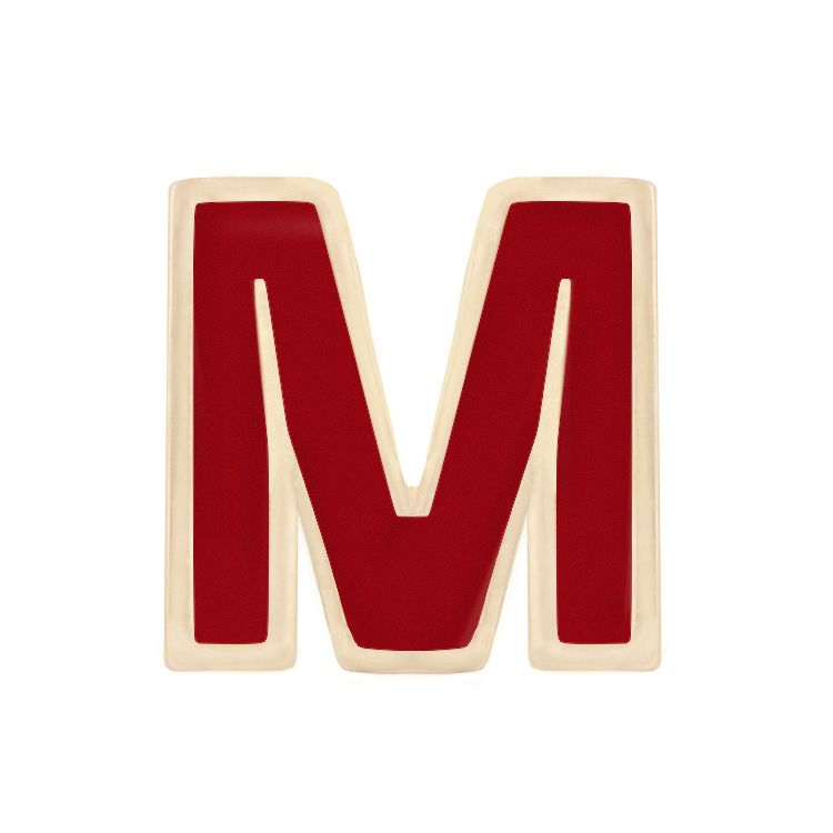 آویز گردنبند نقره ژابیز مدل حرف m