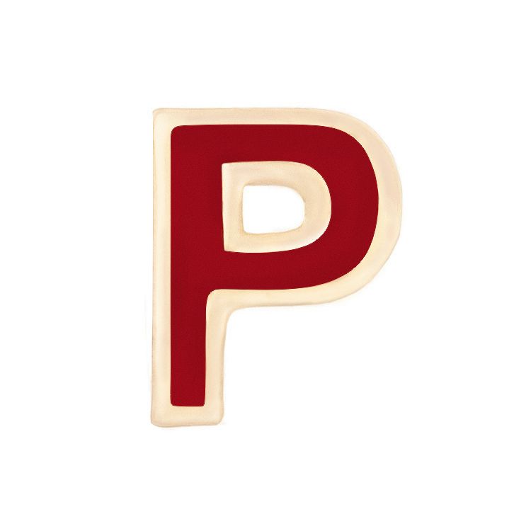 آویز گردنبند نقره ژابیز مدل حرف p