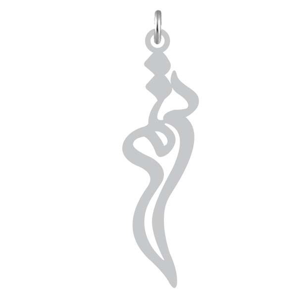 آویز گردنبند نقره کرابو طرح ترمه مدل kn2 1100