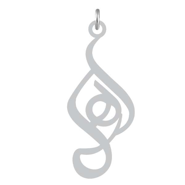 آویز گردنبند نقره کرابو طرح رها مدل kn2 975