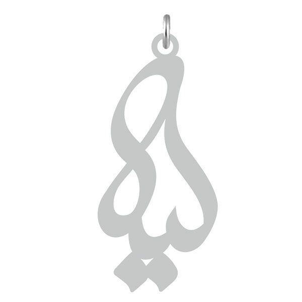 آویز گردنبند نقره کرابو طرح لیلا مدل kn2 655