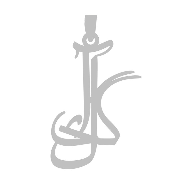 آویز گردنبند نقره گالری طلا و جواهر اپال مدل طرح اسم آی گال