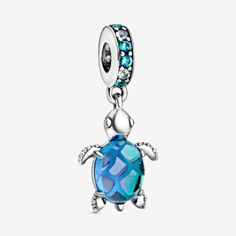 آویز گردنبند و دستبند نقره زنانه پاندورا مدل sea turtle