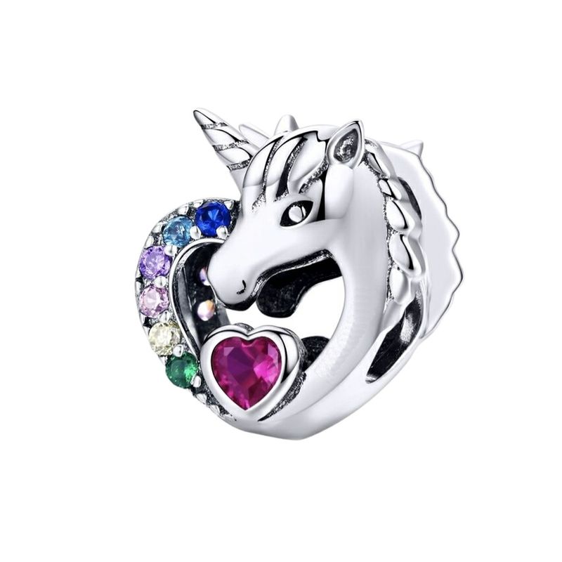 آویز گردنبند و دستبند نقره زنانه پاندورا مدل unicorn