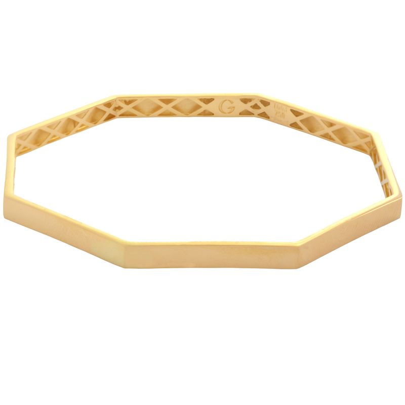 النگو طلا 18 عیار زنانه طلای مستجابی مدل آینه ای 8 ضلعی t663 کد 02