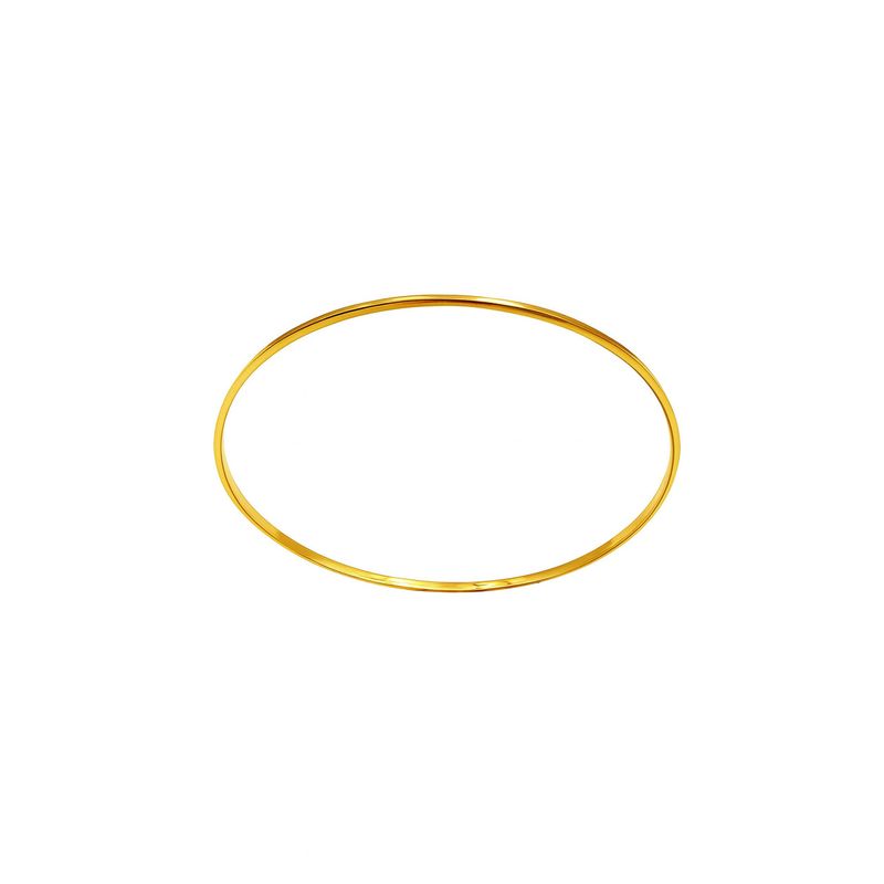 النگو طلا کم اجرت 18 عیار زنانه زرلاین مدل آینه‌ای نازک کد b 300031 سایز 2
