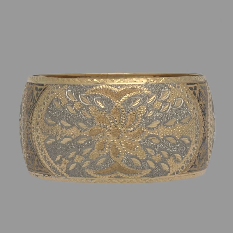 النگو طلا کم اجرت 18 عیار زنانه گالری طلا و شمش برلیان مدل مارلیک سایز 3