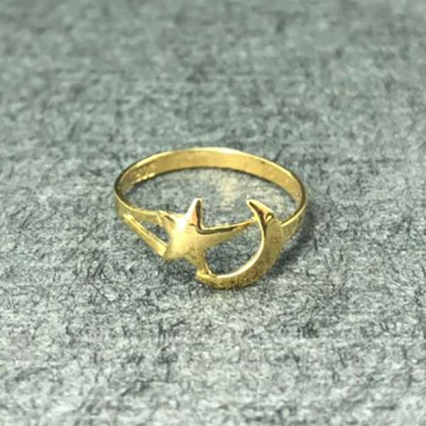 انگشتر طلا 18 عیار دخترانه دوست خوب مدل dk322
