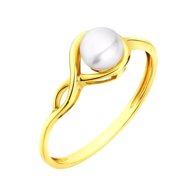 انگشتر طلا 18 عیار زنانه قیراط طرح مروارید کد gh3496