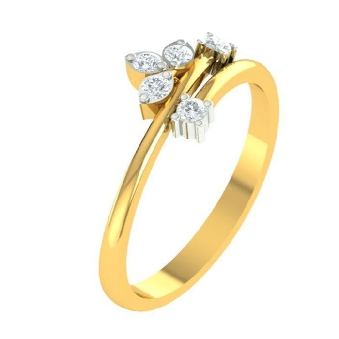انگشتر طلا 18 عیار زنانه قیراط مدل مارکیز کد gh5110