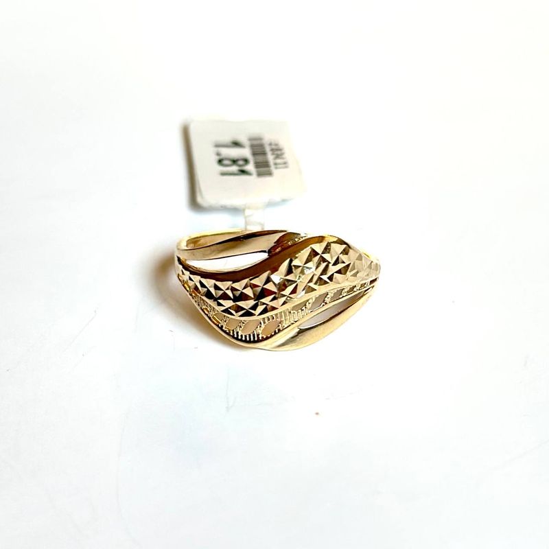 انگشتر طلا 18 عیار زنانه مدل ar099 طرح موجدار