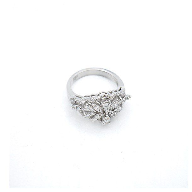 انگشتر طلا 18 عیار زنانه مدل برلیان طرح اشک و مارکیز کد fb.923 09