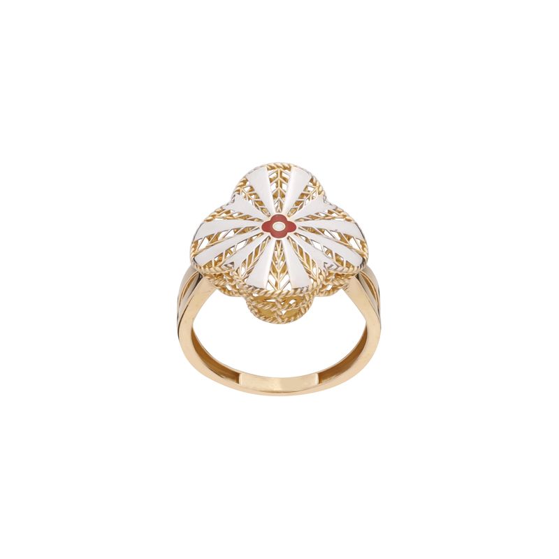 انگشتر طلا 18 عیار زنانه ونکلیف گلدم مدل r 390020