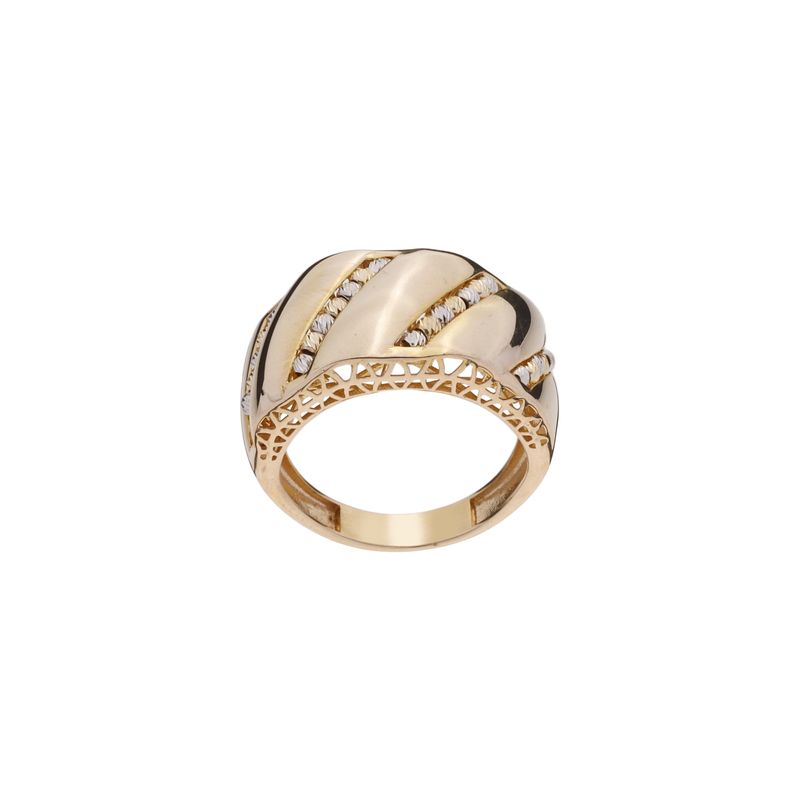 انگشتر طلا 18 عیار زنانه گلدم مدل r 3090002