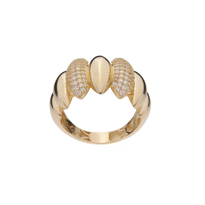 انگشتر طلا 18 عیار زنانه گلدم مدل r 3090026
